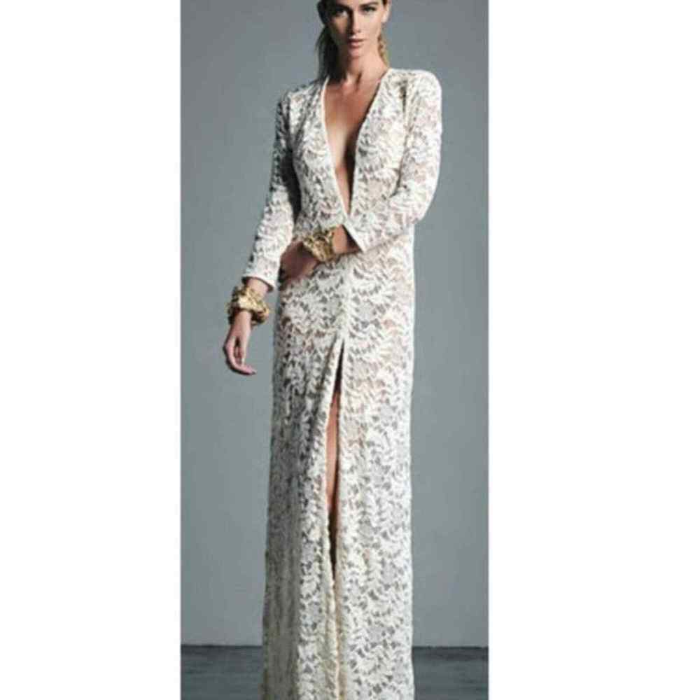 ALEXIS Damani Dress Long Lace V Neck